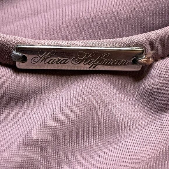 MARA HOFFMAN Lattice Maillot Braided Bead Cutout Pink Swimsuit One-Piece Small - Picture 5 of 11